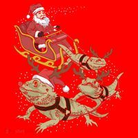 Bearded Dragon Christmas Santa Hat thumb 1
