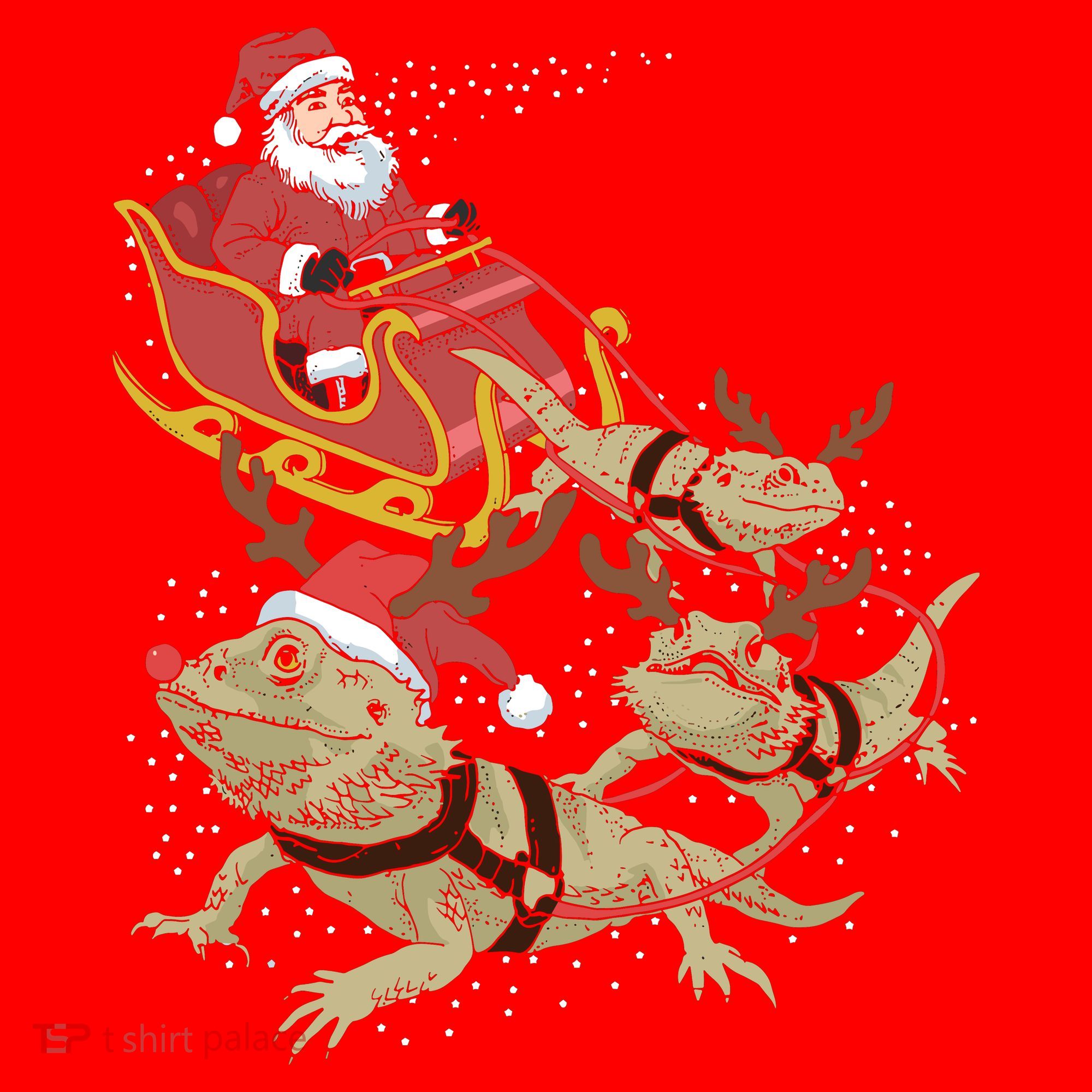 Bearded Dragon Christmas Santa Hat
