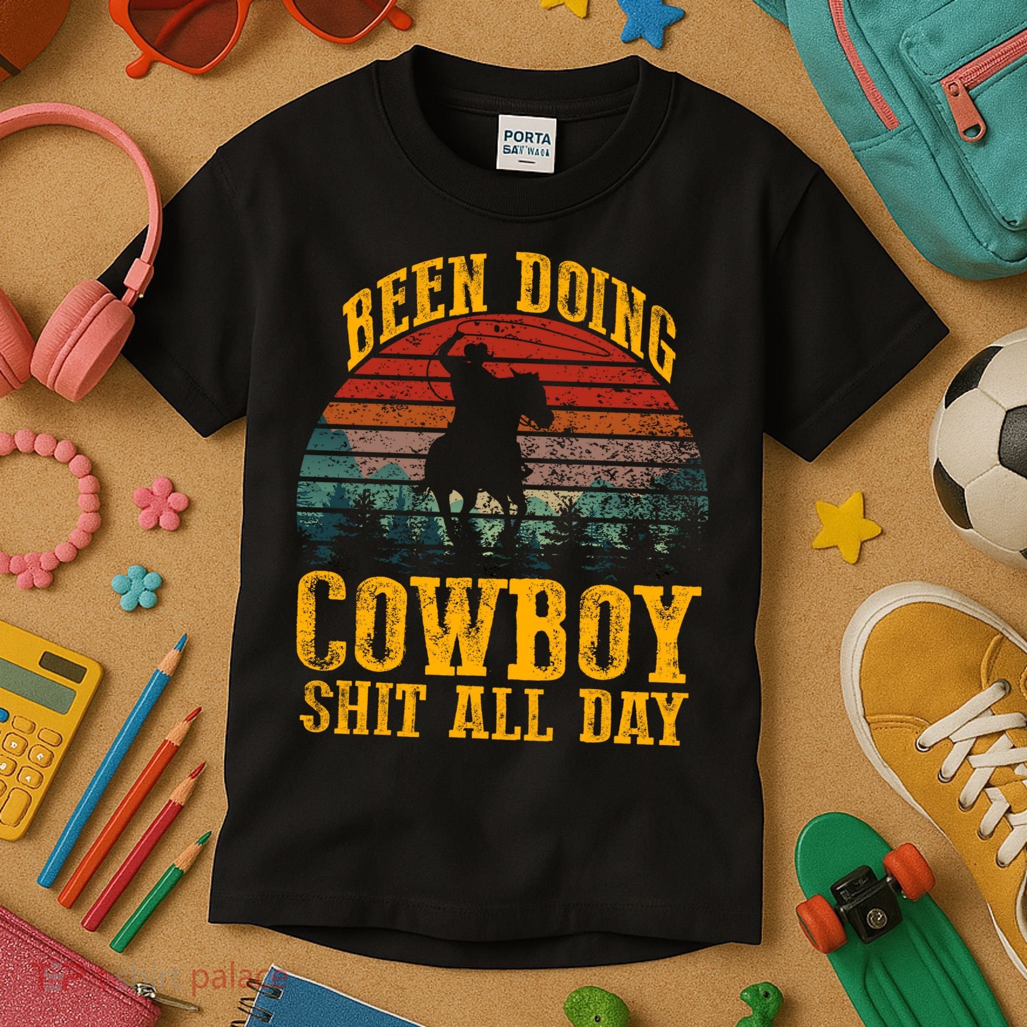 Been Doin' Cowboy Shit All Day Kids T-Shirt