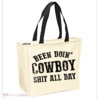 Been Doin' Cowboy Shit All Day Tote Bag thumb 2