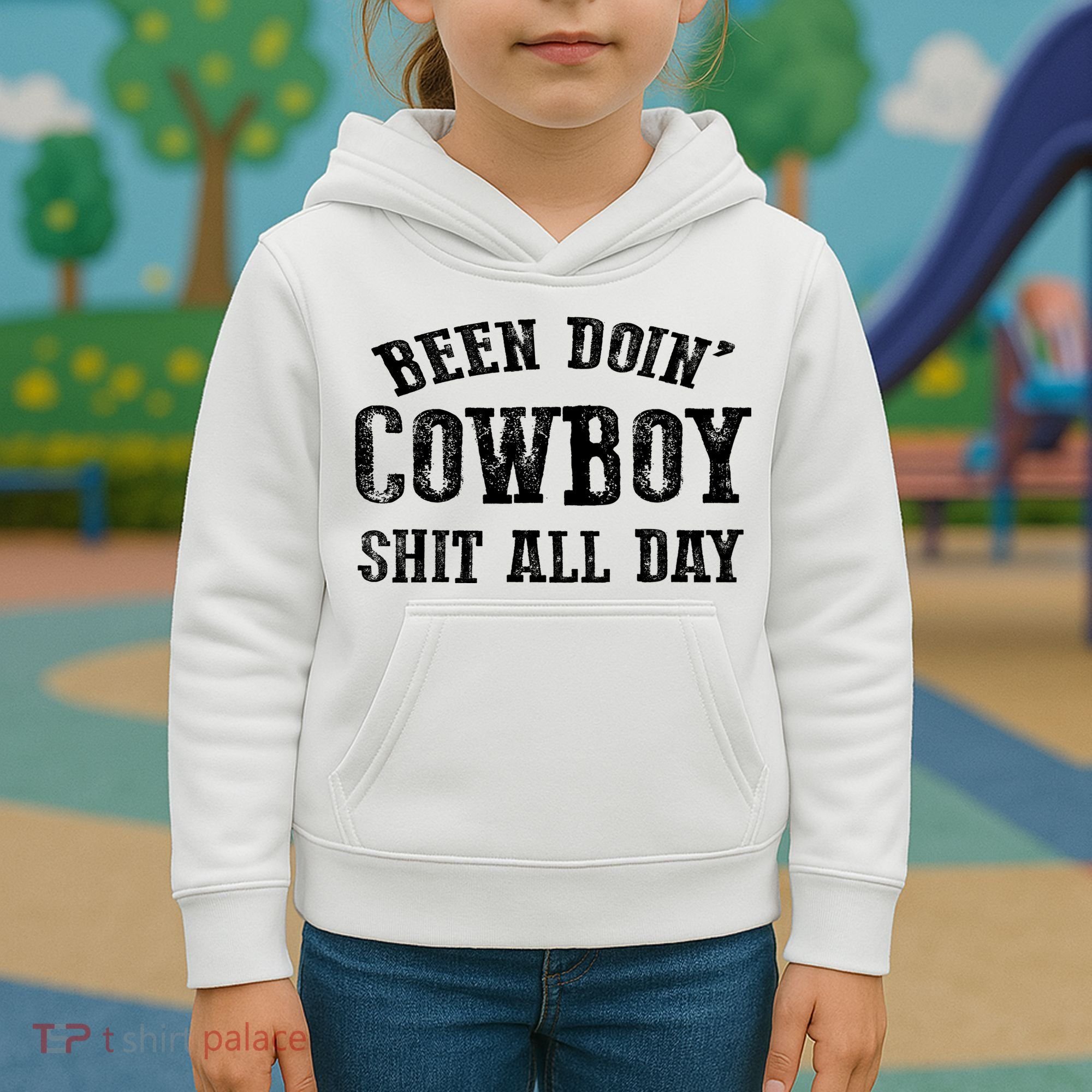 Been Doin' Cowboy Shit All Day Kids Hoodie