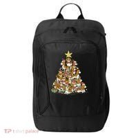 Beagle Dogs Christmas Tree City Backpack thumb 0