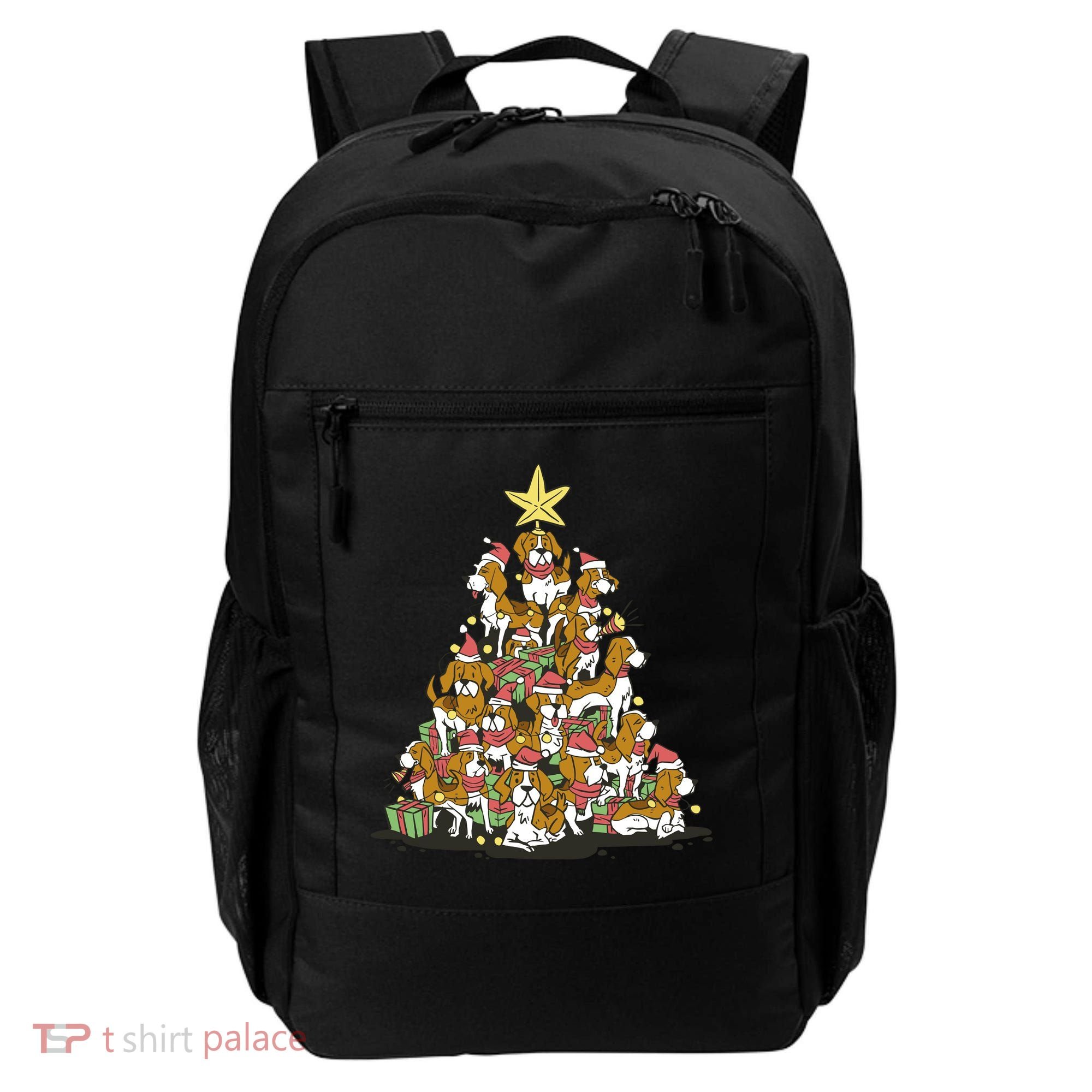 Beagle Dogs Christmas Tree Backpack