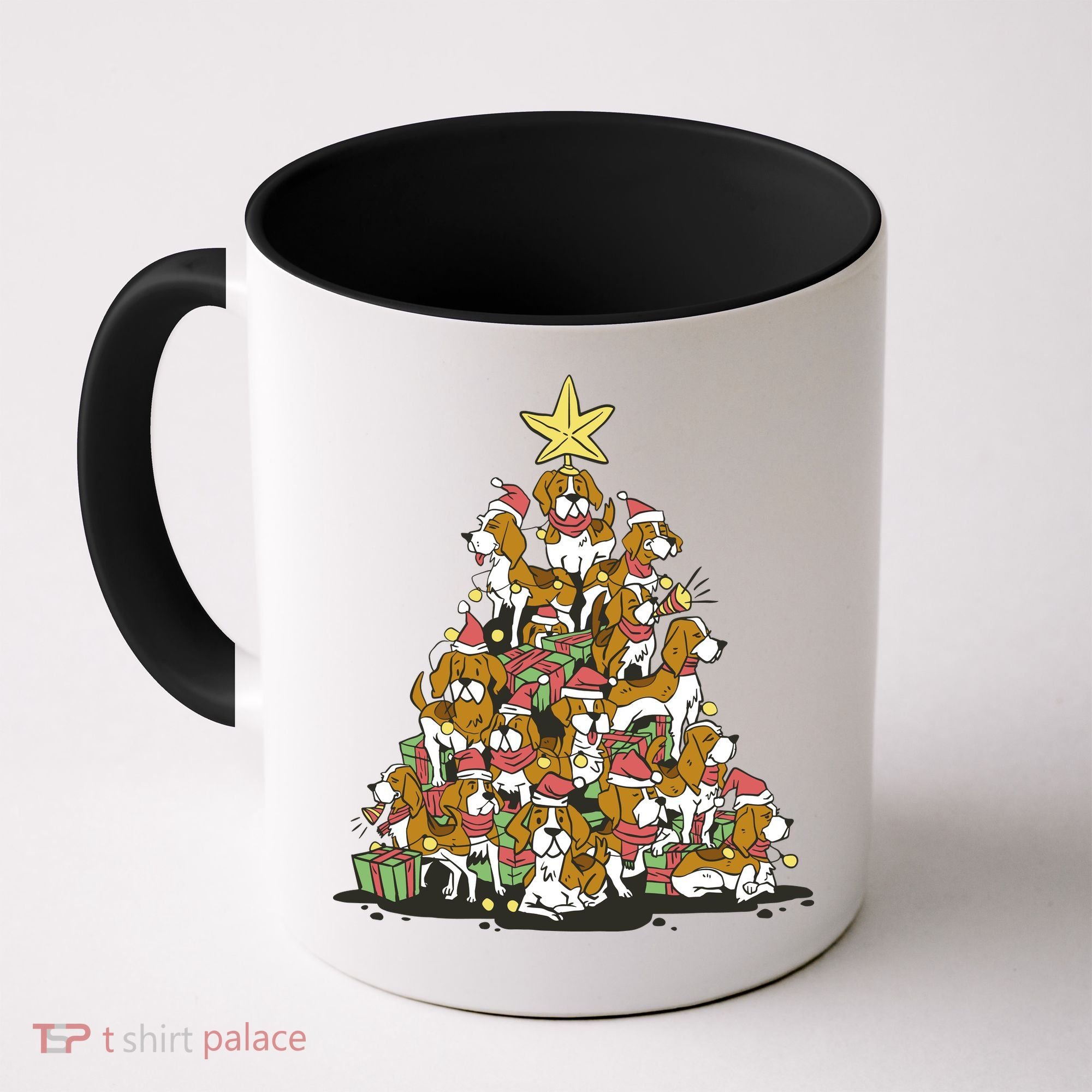 Beagle Dogs Christmas Tree Coffee Mug