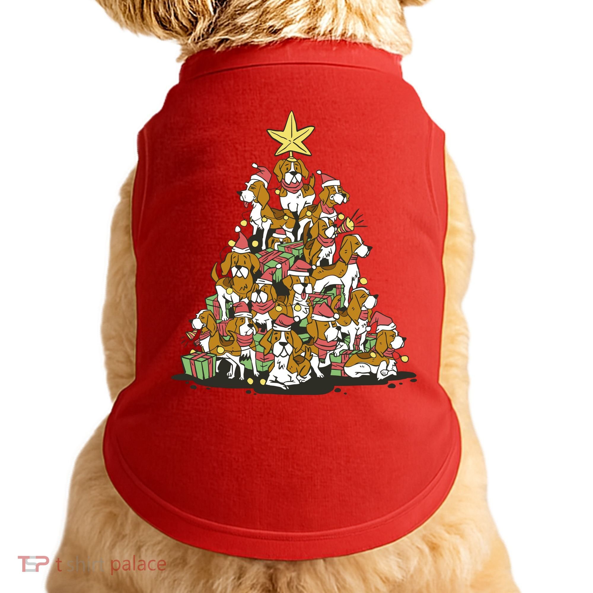 Beagle Dogs Christmas Tree Doggie Tank