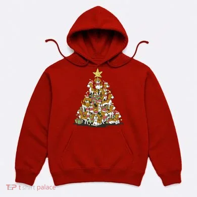 Beagle Dogs Christmas Tree Hoodie
