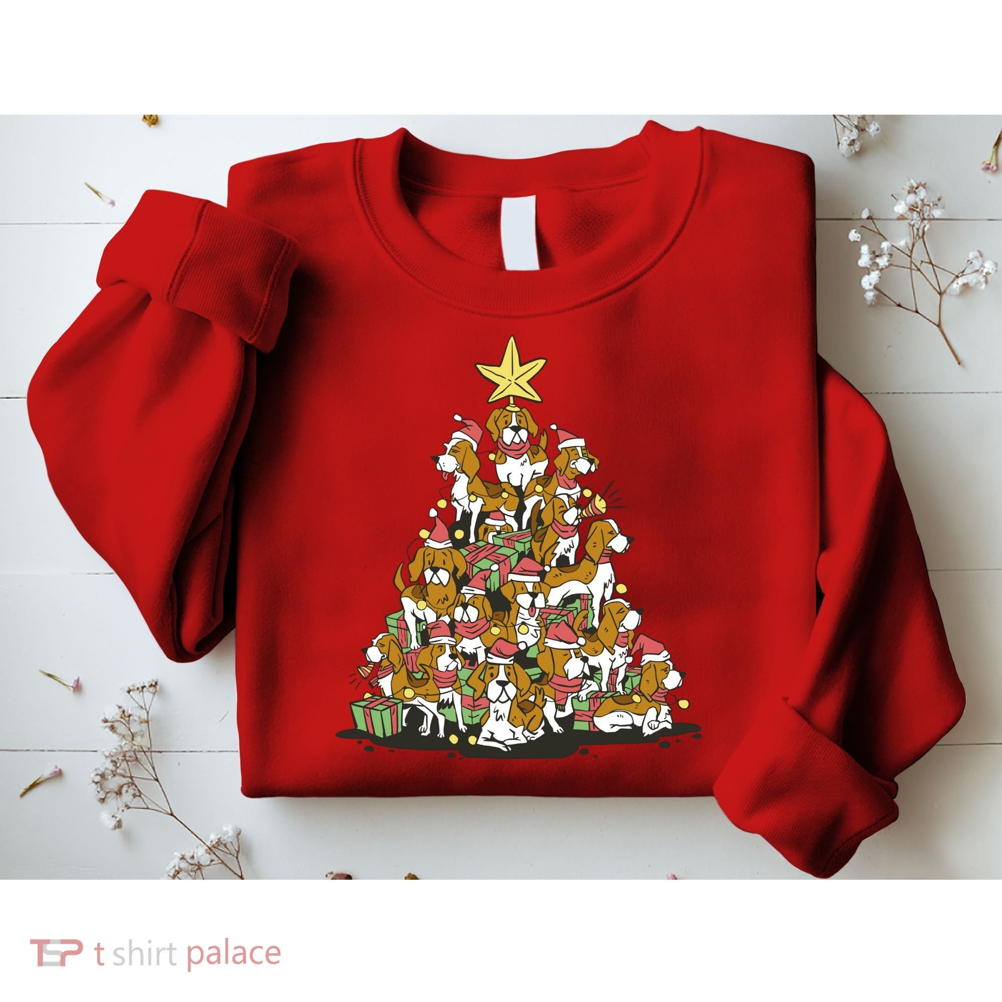 Beagle Dogs Christmas Tree Sweatshirt