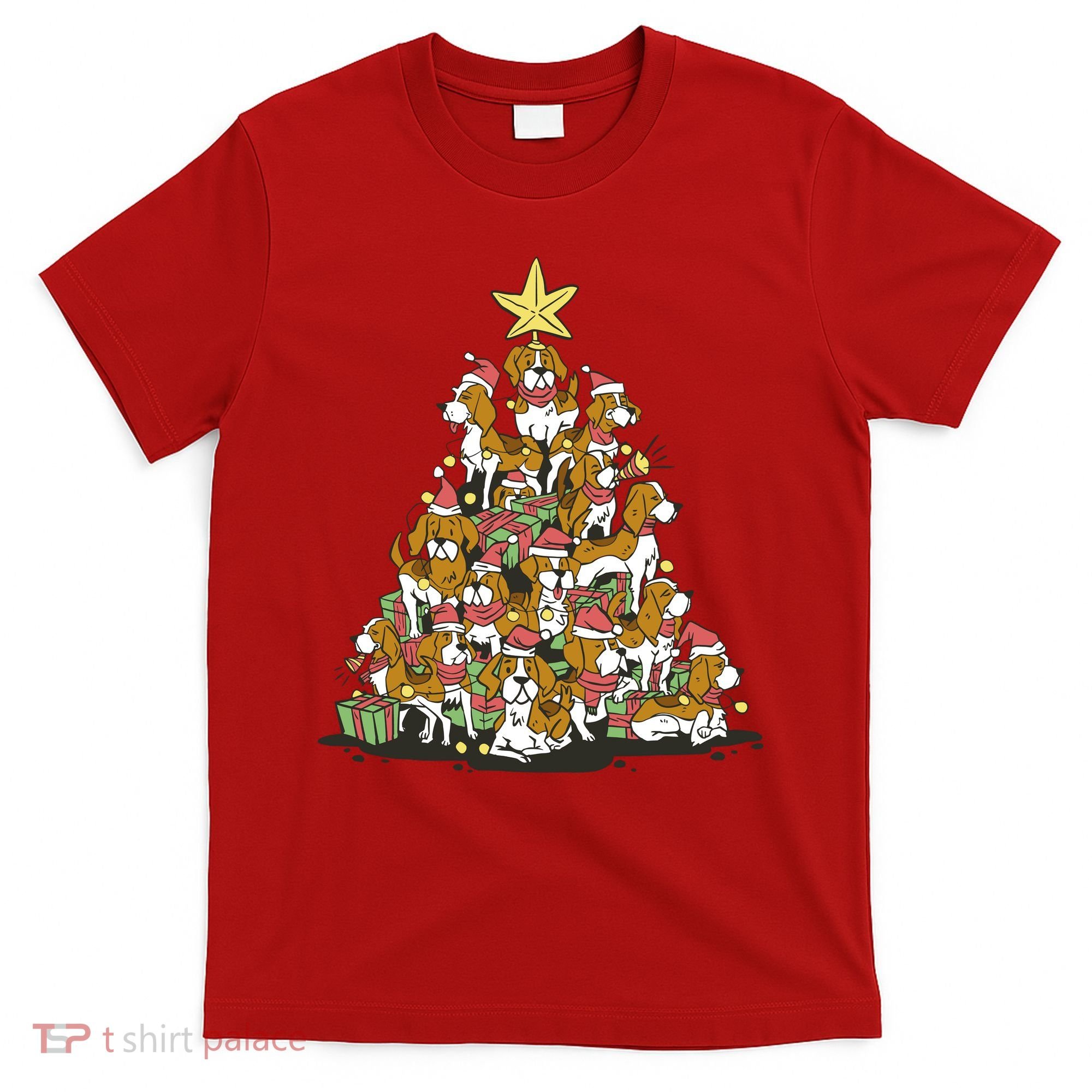Beagle Dogs Christmas Tree T-Shirt