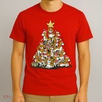 Beagle Dogs Christmas Tree T-Shirt thumb 3