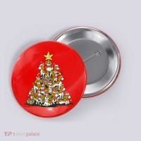 Beagle Dogs Christmas Tree Button thumb 0