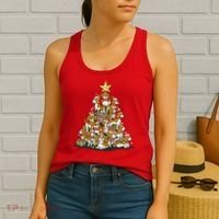 Beagle Dogs Christmas Tree Women's Tank Top thumb 2