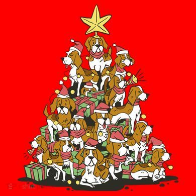 Beagle Dogs Christmas Tree Hat