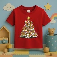 Beagle Dogs Christmas Tree Toddler T-Shirt thumb 3