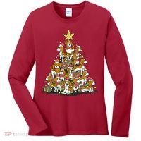 Beagle Dogs Christmas Tree Women's Long Sleeve Shirt thumb 0