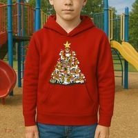 Beagle Dogs Christmas Tree Kids Hoodie thumb 2