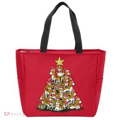 Beagle Dogs Christmas Tree Tote Bag
