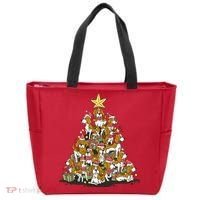 Beagle Dogs Christmas Tree Tote Bag thumb 0