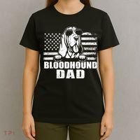 Bloodhound Dad Cool Vintage Retro Proud American Gift T-Shirt thumb 4