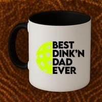 Best Dink'n Dad Ever Funny Pickleball Coffee Mug thumb 2
