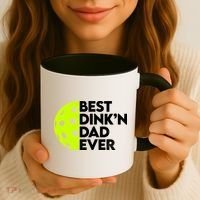 Best Dink'n Dad Ever Funny Pickleball Coffee Mug thumb 3