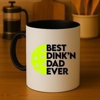 Best Dink'n Dad Ever Funny Pickleball Coffee Mug thumb 4