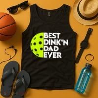 Best Dink'n Dad Ever Funny Pickleball Tank Top thumb 4