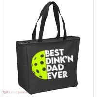 Best Dink'n Dad Ever Funny Pickleball Tote Bag thumb 2