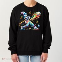 Baseball Dripping Drip Rabbit Bunny Easter Women's Sweatshirt thumb 0