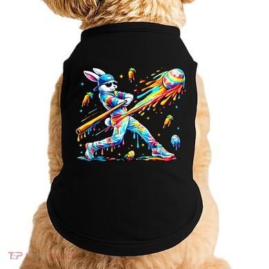 Baseball Dripping Drip Rabbit Bunny Easter Doggie Tank