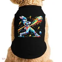 Baseball Dripping Drip Rabbit Bunny Easter Doggie Tank thumb 0