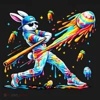 Baseball Dripping Drip Rabbit Bunny Easter Doggie Tank thumb 4