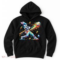 Baseball Dripping Drip Rabbit Bunny Easter Hoodie thumb 0