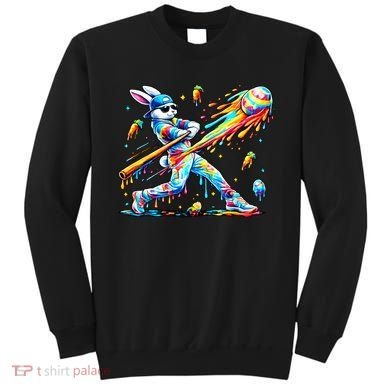 Baseball Dripping Drip Rabbit Bunny Easter Sweatshirt