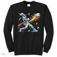 Baseball Dripping Drip Rabbit Bunny Easter Sweatshirt thumb 0