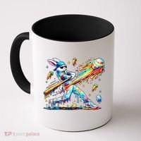 Baseball Dripping Drip Rabbit Bunny Easter Coffee Mug thumb 0