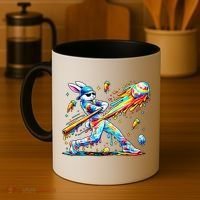 Baseball Dripping Drip Rabbit Bunny Easter Coffee Mug thumb 4