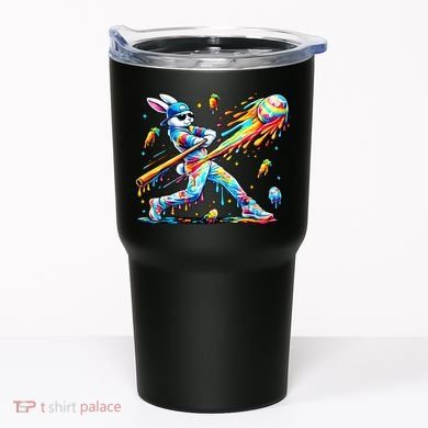 Baseball Dripping Drip Rabbit Bunny Easter Tumbler