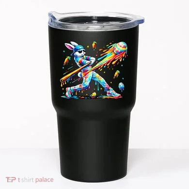 Baseball Dripping Drip Rabbit Bunny Easter Tumbler