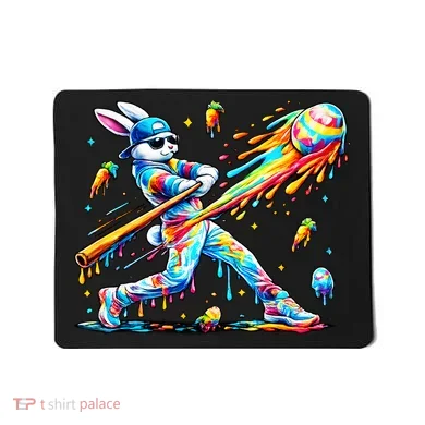 Baseball Dripping Drip Rabbit Bunny Easter Mousepad