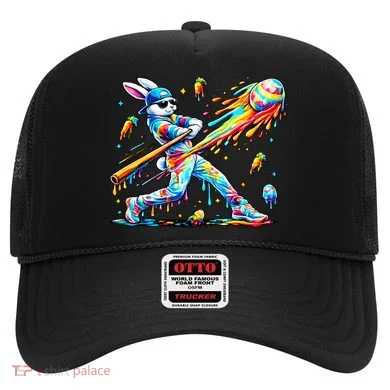 Baseball Dripping Drip Rabbit Bunny Easter Hat