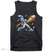 Baseball Dripping Drip Rabbit Bunny Easter Tank Top thumb 0