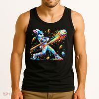 Baseball Dripping Drip Rabbit Bunny Easter Tank Top thumb 3