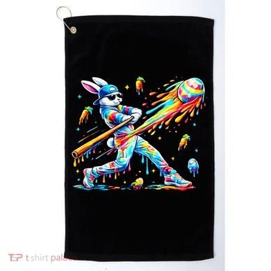 Baseball Dripping Drip Rabbit Bunny Easter Golf Towel