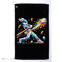 Baseball Dripping Drip Rabbit Bunny Easter Golf Towel thumb 0