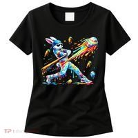 Baseball Dripping Drip Rabbit Bunny Easter Women's T-Shirt thumb 0