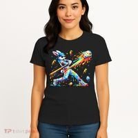 Baseball Dripping Drip Rabbit Bunny Easter Women's T-Shirt thumb 4