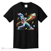 Baseball Dripping Drip Rabbit Bunny Easter Kids T-Shirt thumb 0