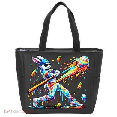 Baseball Dripping Drip Rabbit Bunny Easter Tote Bag