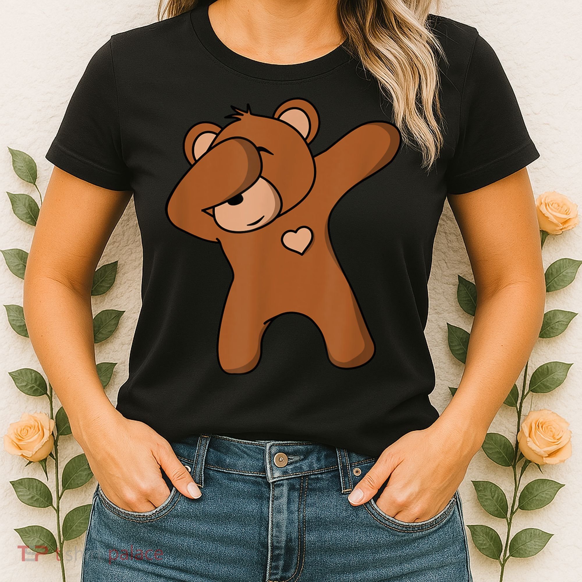 Bear Dancing DAB Bear Party Dancing Bear Teddy Women's T-Shirt
