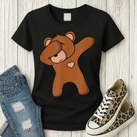 Bear Dancing DAB Bear Party Dancing Bear Teddy Women's T-Shirt thumb 3